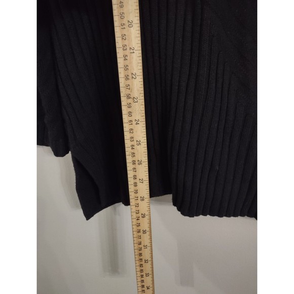 Charter Club Cable Knit Sweater Pullover Top Black NWT Women's Size Large - Picture 5 of 9